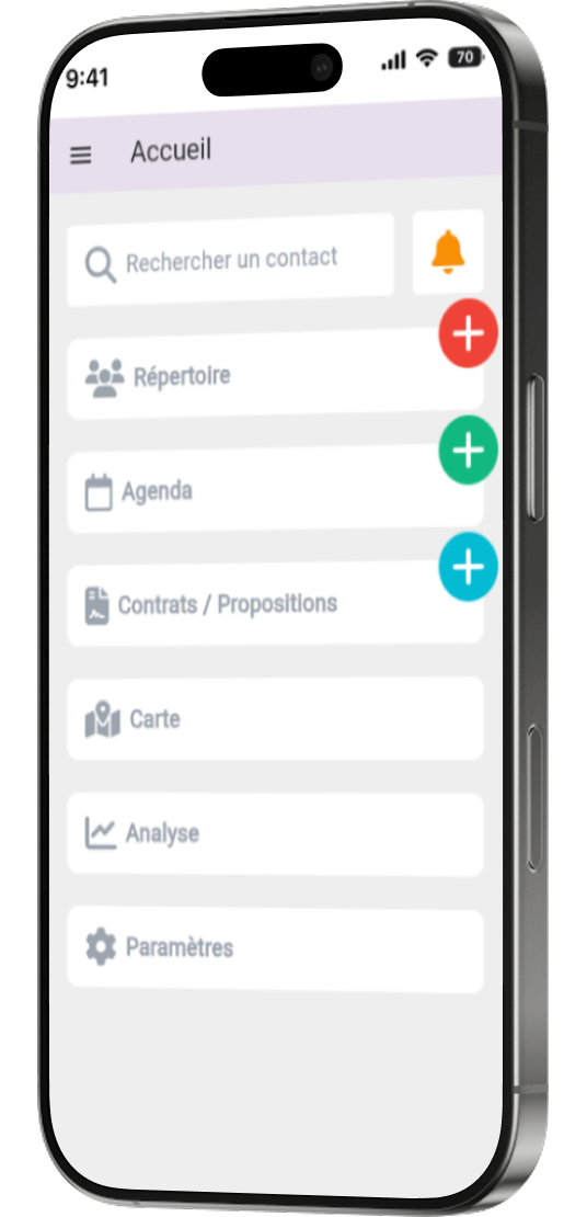 Mockup de l'application web CRM-Auto